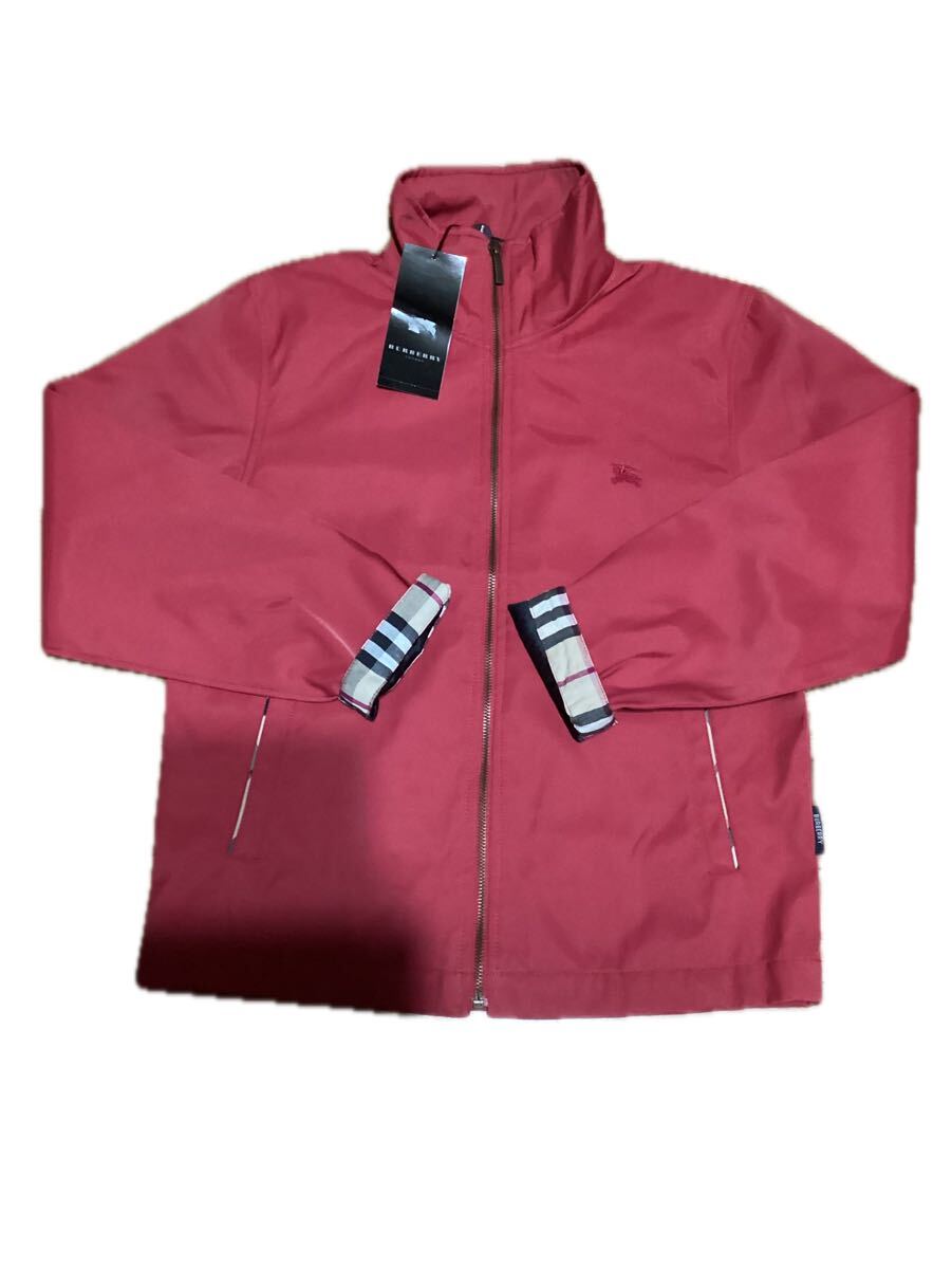 【美品】BURBERRY LONDON バーバリーロンドン スウィングトップ ジャケット Lサイズ レッド ノバチェック 裏地付 メンズ アウトドア L拍卖