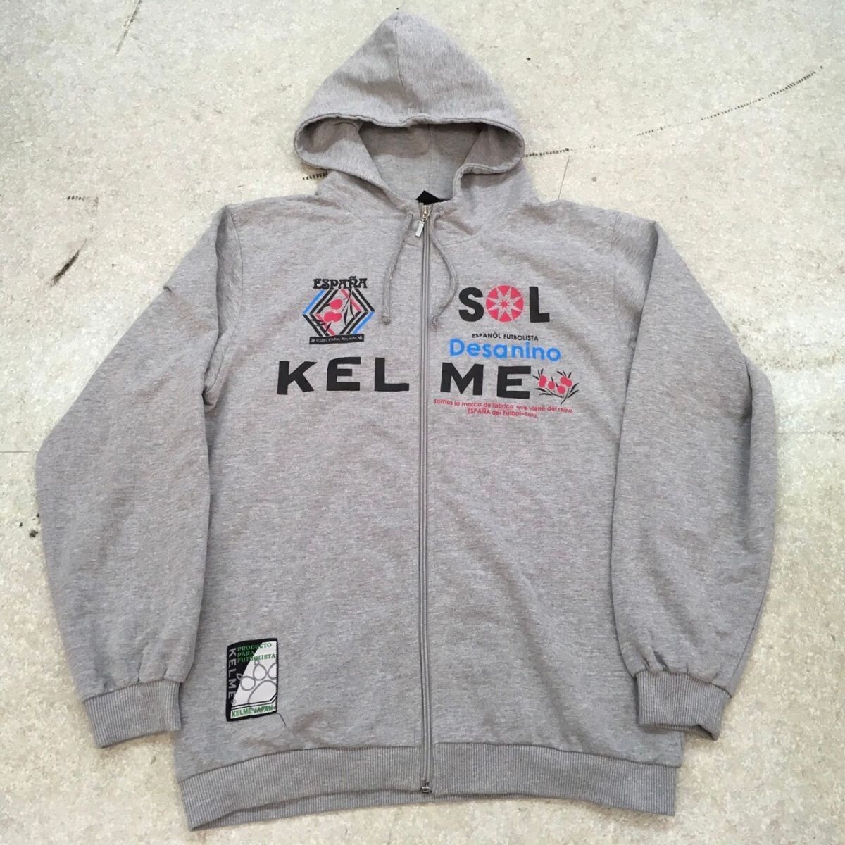 Q284 KELME パーカー フルジップ L グレー拍卖