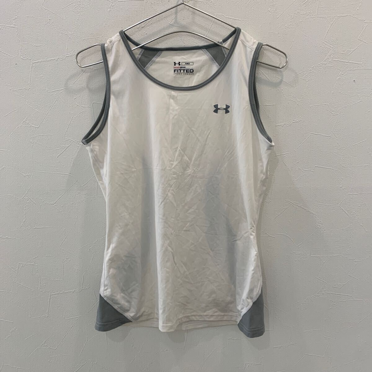 WACKY1042 UNDER ARMOUR ノースリーブ ヒートギア ホワイト メンズ M拍卖