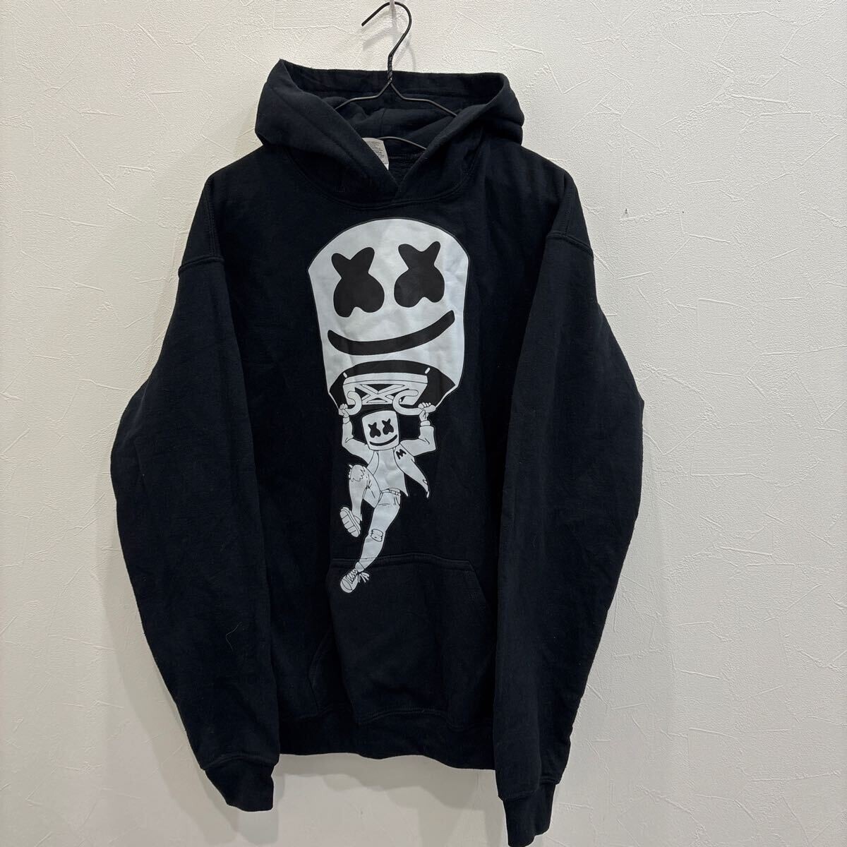 QY334 GILDAN ギルダン パーカー スウェット プルオーバーパーカー ブラック 古着 レディースXL拍卖