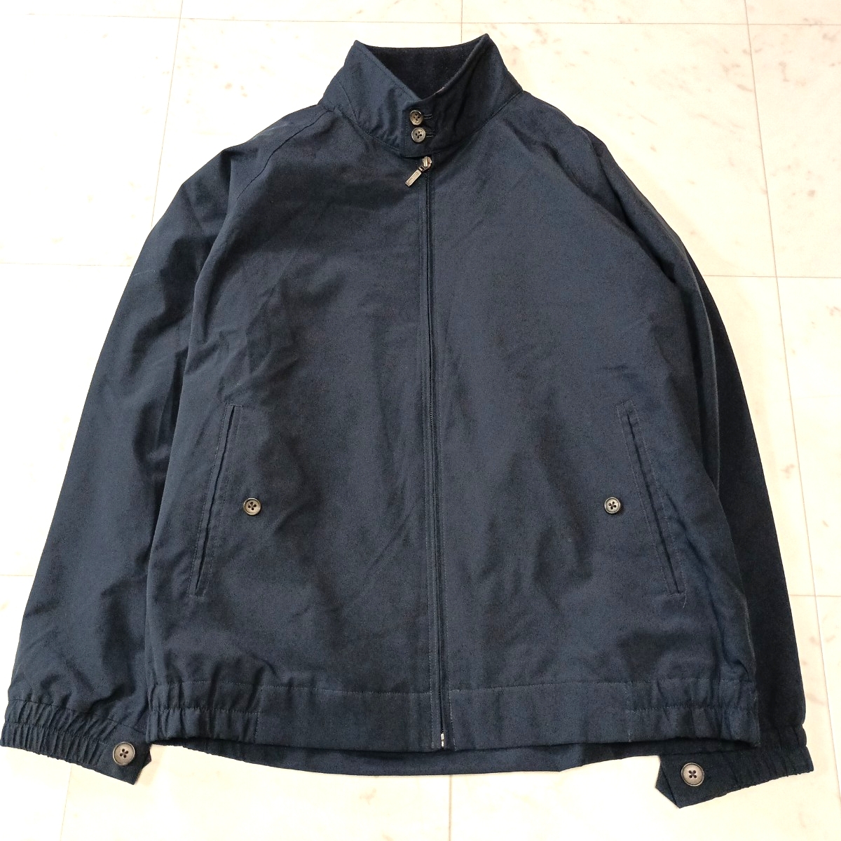 72 HuntingtonClub ハンティントンクラブ ジップアップ ブルゾン 上着 アウター サイズM ネイビー 51101N拍卖