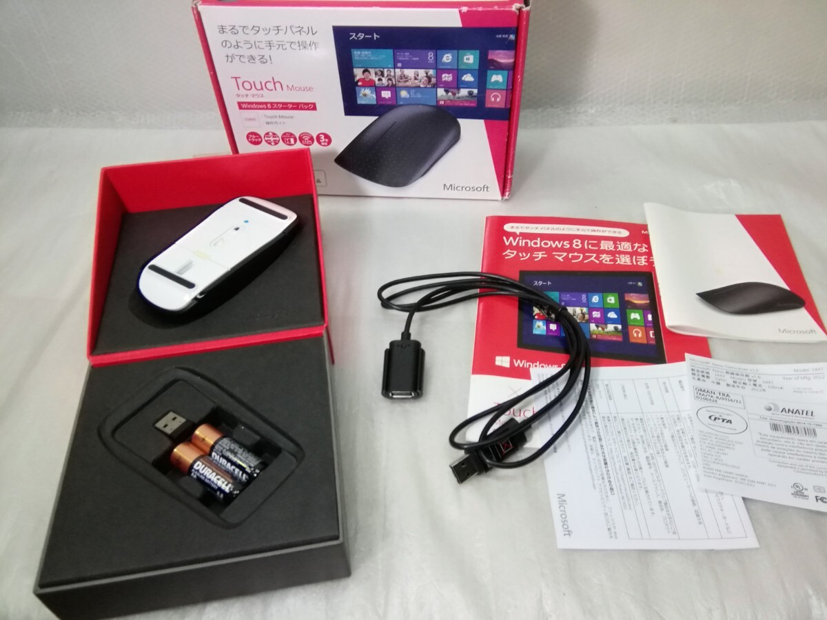 マイクロソフト Microsoft Touch Mouse ワイヤレスマウス Model 1459 windows8 スターターパック 動作未確認の為【ジャンク】拍卖