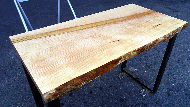 水目桜ミズメ(テーブル天板_脚追加OK)1000x500x40mm下仕上済SALE拍卖