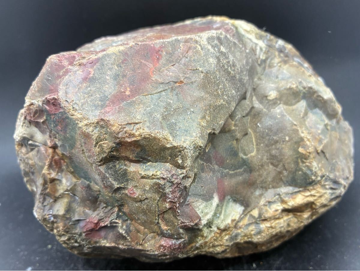 S300 碧玉 ジャスパー 赤 黄 2.9kg 石英 玉髄 医王山 原石 鑑賞石 水石 自然石 天然石 小矢部川 富山拍卖