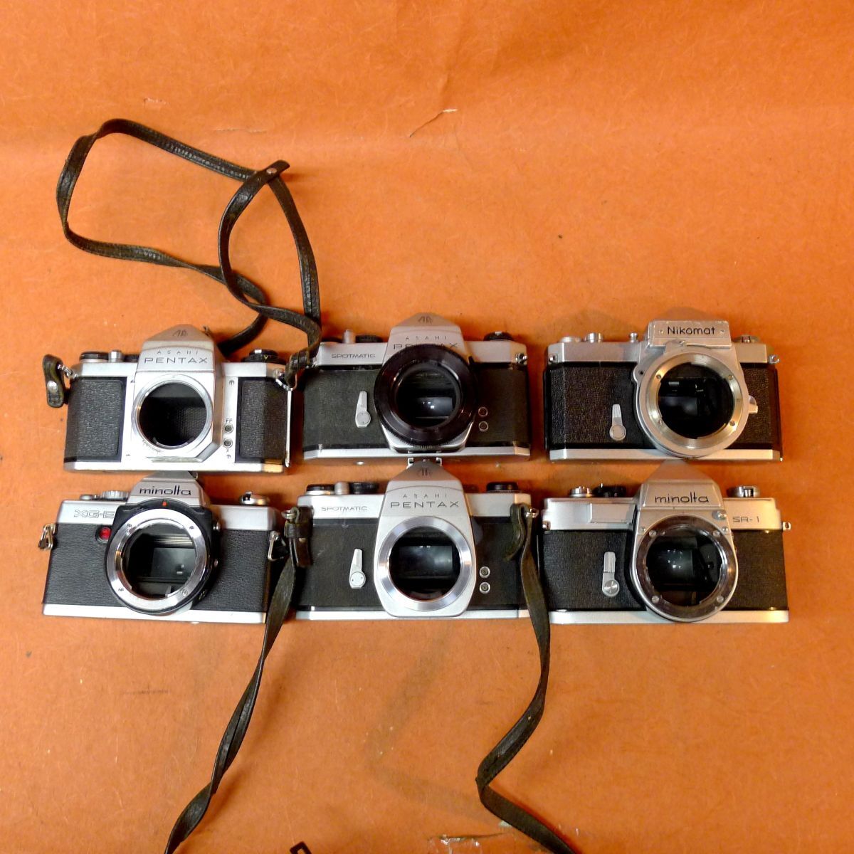 j◆155 ジャンク 一眼レフカメラまとめて6点①NIKOMAT②MINOLTA SR-1③PENTAX SPOTMATIC SP④PENTAX SPOTMATIC SP等/80拍卖