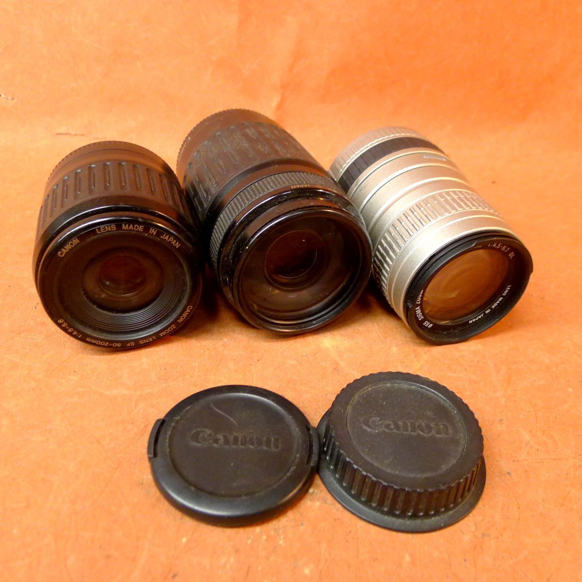 k◆011 キャノン レンズまとめて3点①SIGMA ZOOM 100-300 1:4.5-6.7 DL②CANON EF 75-300 1:4.5-5.6③CANON EF 80-200 1:4.5-5.6/60拍卖