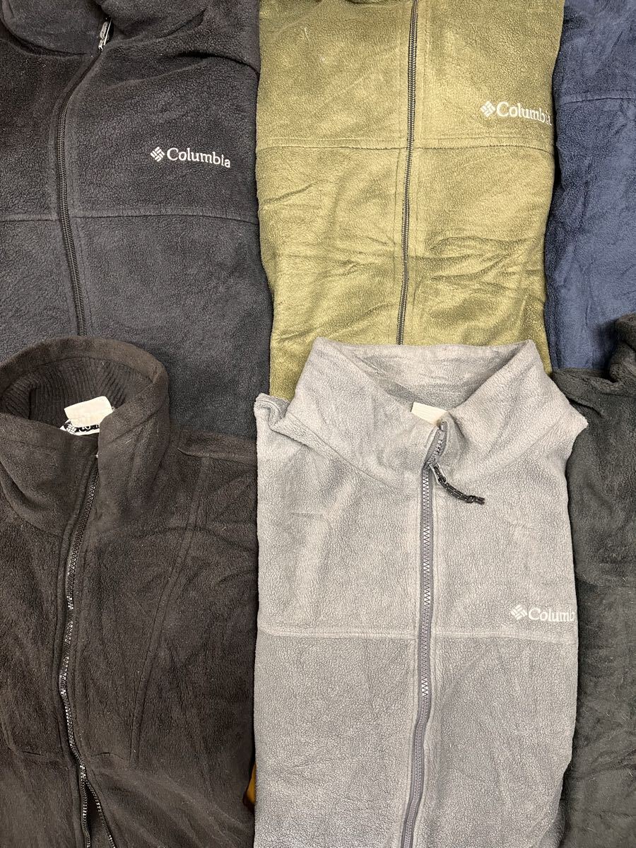 USA古着卸 コロンビア フリース ジャケット 9 枚セット まとめ売り 1円スタート 大量 卸売り アメリカ古着 フルジップ Columbia拍卖