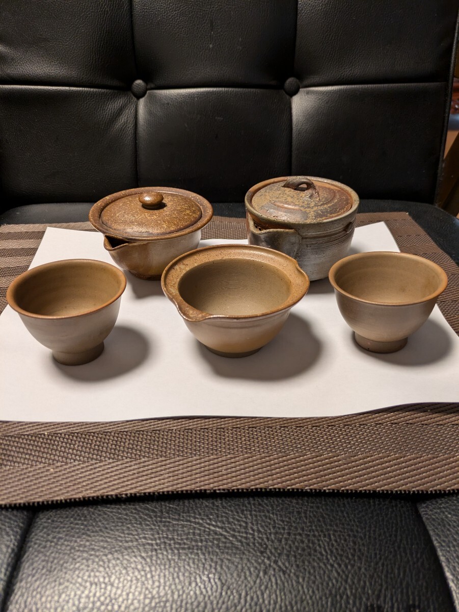 備前備前焼宝瓶 急須 煎茶道具 煎茶器名工松田華山高原敏大特価 湯冷まし拍卖