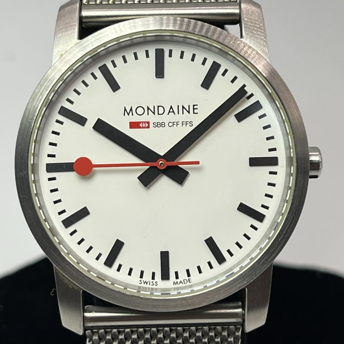 ~1円スタート~ 美品 モンディーン MONDAINE メンズ ボーイズ 腕時計 クォーツ式 36mm ジャンク品拍卖