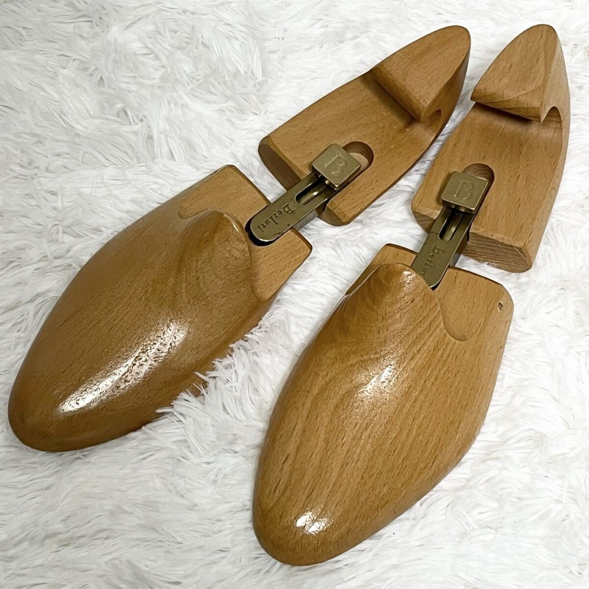 ~1円スタート~ 希少 激レア BERLUTI ベルルッティ シューツリー シューキーパー 大切なお靴の保管に 木製 初期型 Bロゴ サイズ8 革靴 拍卖