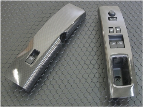 「セントラル20」フェアレディZ(Z33)前期用スイッチカバー(カーボン/クリアゲルコート仕上げ)拍卖