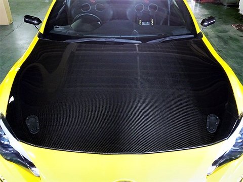 「ジュン/JUN AUTO」スバル BRZ(ZC6)用エアロボンネット(綾織りカーボン/クリア塗装済み)拍卖