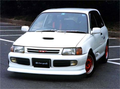 「LIVE SPORTS」スターレット(EP82/ターボ)前期用フロントリップスポイラー(FRP黒ゲル)拍卖