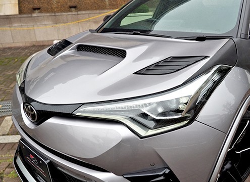 「明和/エルフォード」C-HR(NGX50/ZYW10)用軽量エアロボンネット Type1(レインプロテクター付き)拍卖