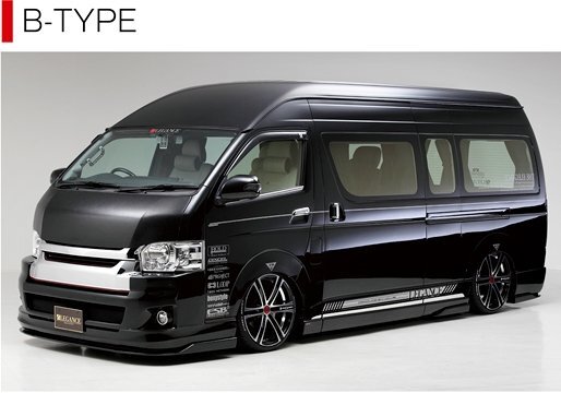 「ジェイクラブ/LEGANCE」200系ハイエース/スーパーロング用ブランドサイドデカール B-TYPE(1980mm/4色選択)拍卖