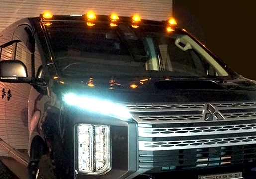 「明和/エルフォード」新型デリカ D:5(CV1W/ディーゼル)用ルーフマーカーランプセット(アンバー)拍卖