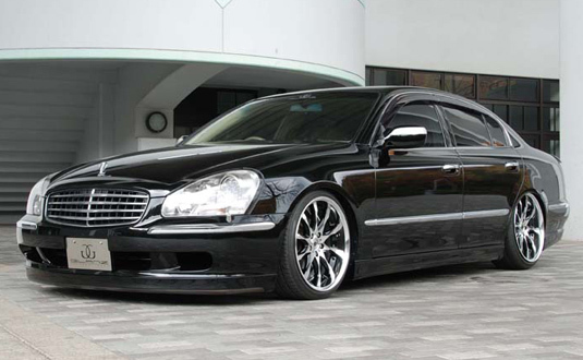 「バタフライシステム/GLANZ」50系シーマ(F50)前期用ハーフエアロ3点セット拍卖