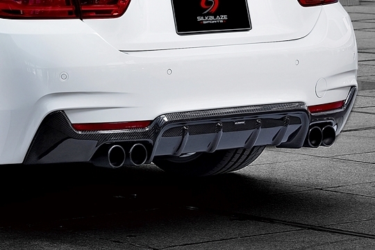 「K'SPEC/SPORTS」F32 BMW 4シリーズ(3N20/4N20)420i Mスポーツ用リアディフューザー(カーボン/クリア塗装済み)拍卖