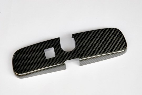 「RSW」フェアレディZ(Z34/370Z)用ルームミラーパネル(綾織りブラックカーボン/クリア塗装仕上げ)拍卖