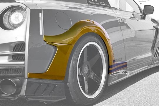 「TOP SECRET」R35(GT-R)MY17用+10mm リアオーバーフェンダー(FRP/車検対応品)拍卖