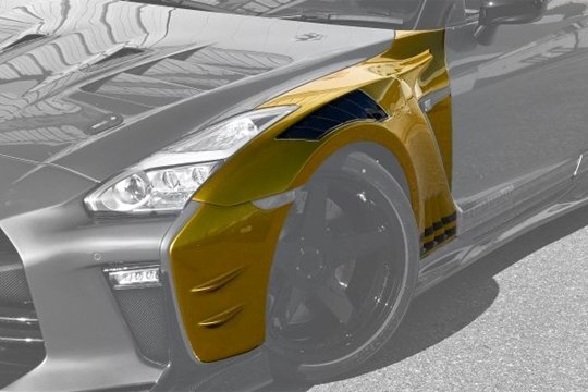 「TOP SECRET」R35(GT-R)M17用+20mm GT フロントワイドフェンダー(3タイプ選択)拍卖