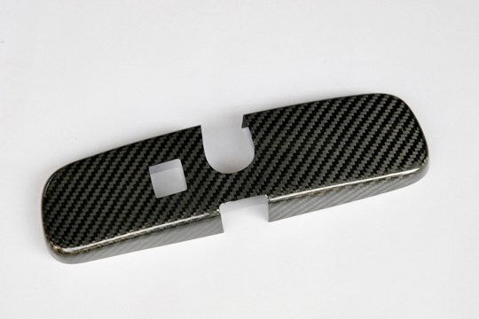 「RSW」GT-R(R35)MY07~MY15用ルームミラーパネル(綾織りブラックカーボン/クリア塗装仕上げ)拍卖