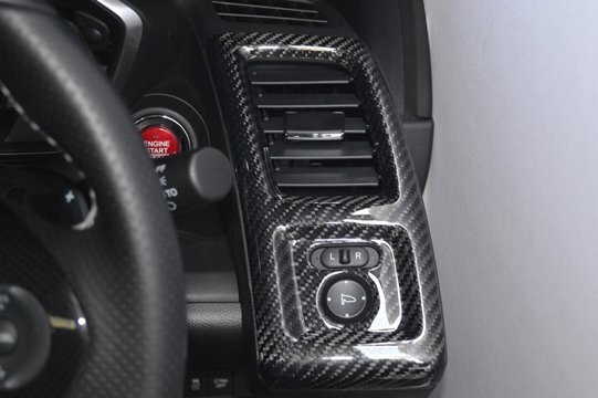 「RSW」S660(JW5)用ベンチレーターパネルx運転席側(綾織りブラックカーボン/クリア塗装仕上げ)拍卖