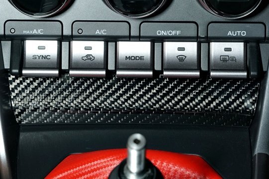 「RSW」BRZ(ZD8)用ACコントロールパネルxロワー(綾織りブラックカーボン/クリア塗装仕上げ)拍卖