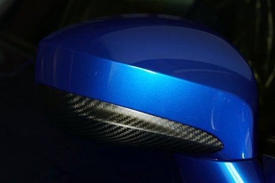 「RSW」GT-R(R35)MY17~用ドアミラーアンダーパネルx左右(綾織りブラックカーボン/ハーフグロス塗装仕上げ)拍卖