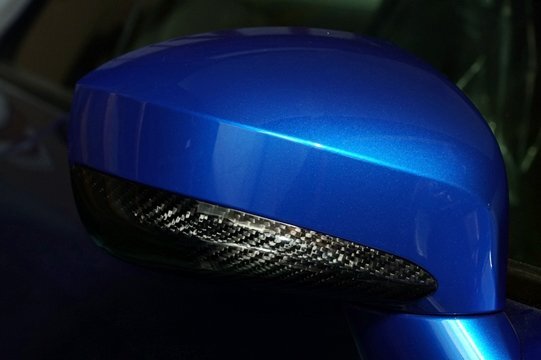 「RSW」GT-R(R35)MY17~用ドアミラーアンダーパネルx左右(綾織りブラックカーボン/クリア塗装仕上げ)拍卖