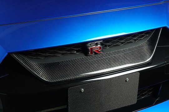 「RSW」GT-R(R35)MY17~用フロントグリルパネル(綾織りブラックカーボン/クリア塗装仕上げ)拍卖