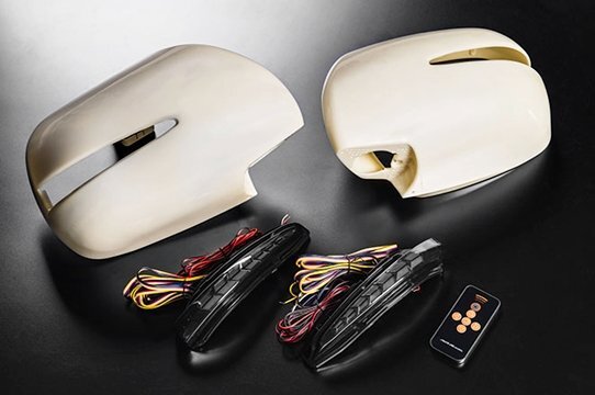 「K'SPEC/MINIVAN」200系ハイエース Ⅰ~Ⅴ型(TRH/KDH200系)用ドアミラーウインカー&カバー(スモーク)x左右拍卖