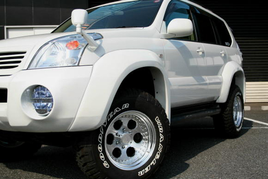 「明和/エルフォード」120系ランドクルーザー(ランクル)プラド用オーバーフェンダー(+45mm)拍卖