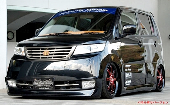 「バタフライシステム/黒死蝶」ワゴンR スティングレー(MH23S)用フロントバンパー(グリル一体式)拍卖