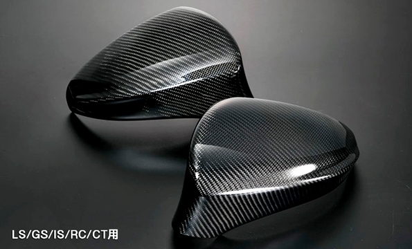 「K'SPEC」レクサス RC(GSC10/AVC10/ASC10)用ドアミラーカバー(カーボン/クリア塗装済み)x左右拍卖