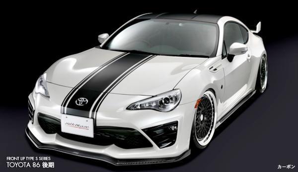 「K'SPEC/SPORTS」トヨタ 86(ZN6)後期用フロントリップスポイラー TypeS(カーボン/クリア塗装済み)拍卖