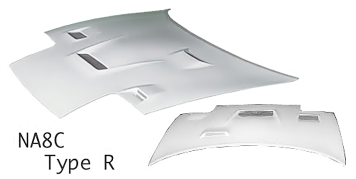「高勢スタウト/STOUT」NA系ロードスター(NA8C)用エアロボンネット TypeR(FRP)拍卖