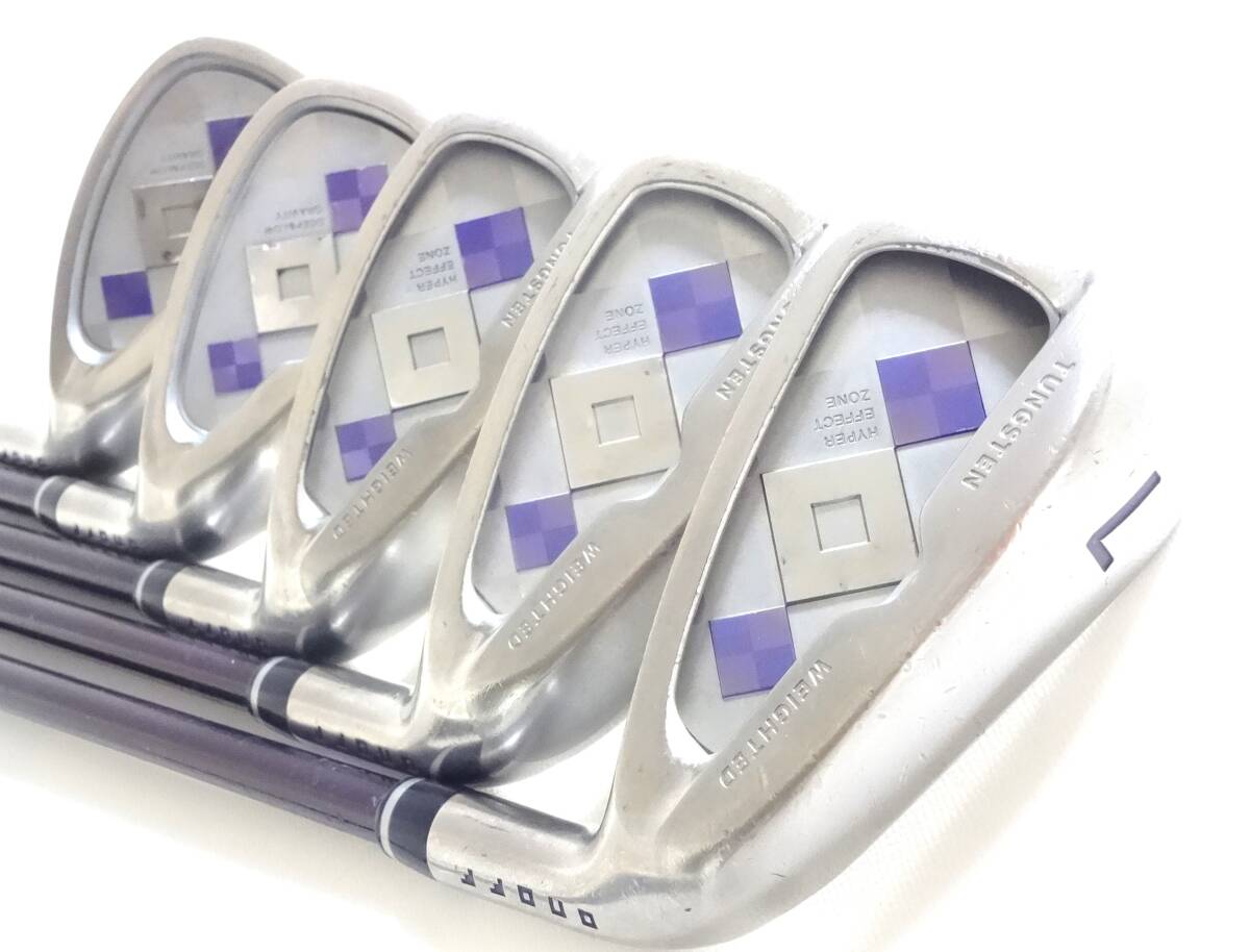 【送料無料】大人気オノフ★グローブライド ONOFF LADY レディース アイアン ★7~Sw 5本★SMOOTH KICK LP-414I(Aフレックス)★拍卖