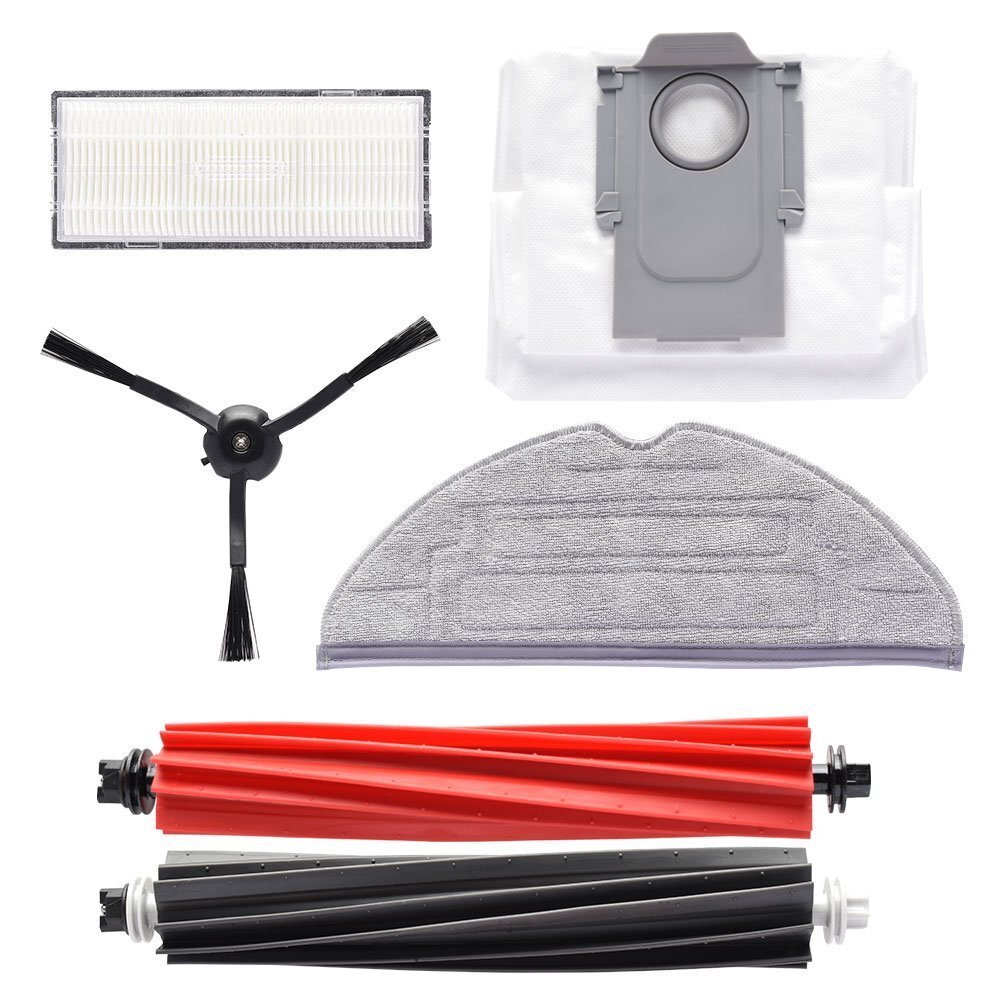 ●ロボロック S8 Pro Ultra対応 交換パーツ5点セット 互換品(サイドブラシ/エアフィルター/デュアルメインブラシ/モップクロス/紙パック)拍卖