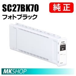 EPSON 純正インクカートリッジ SC27BK70 フォトブラック 700ml (SC-T3750D/SC-T3750DE/SC-T3750E/SC-T5750D/SC-T7750D)拍卖