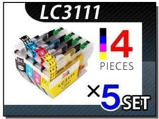 ●送料無料 ブラザー用 ICチップ付 互換インク LC3111 4色×5セット拍卖