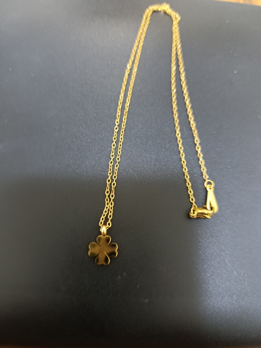 新品 希少品 四つ葉 クローバー ゴールド 18KGP ネックレス拍卖