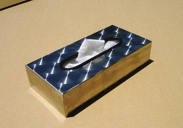 ステンレスウロコ柄ティッシュケース(ティッシュボックス)1個拍卖
