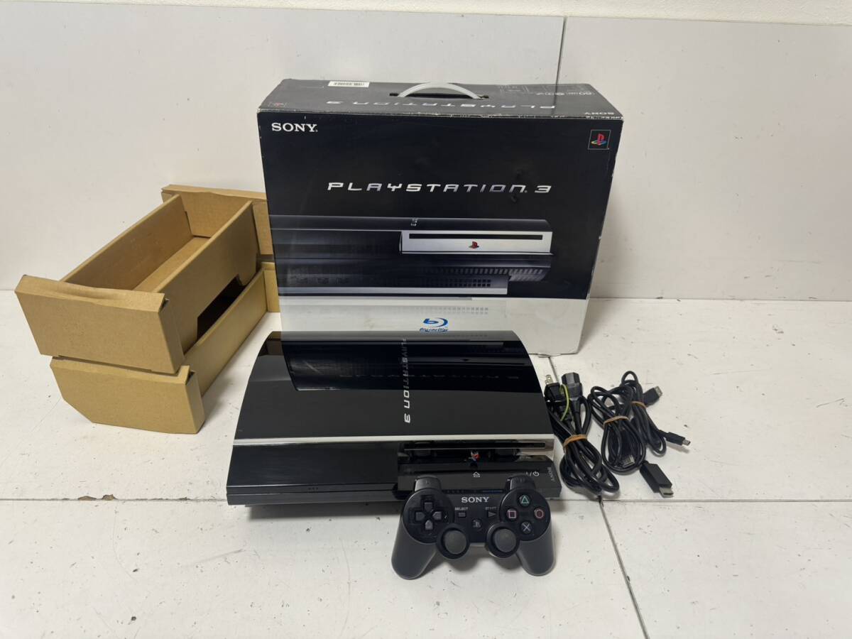 【箱付き】【SONY PS2対応機種 ハイスペック PS3 本体セット【HDD 60GB】CECHA00 純正コントローラー PS3最上位モデル 】【初期化済み】890拍卖