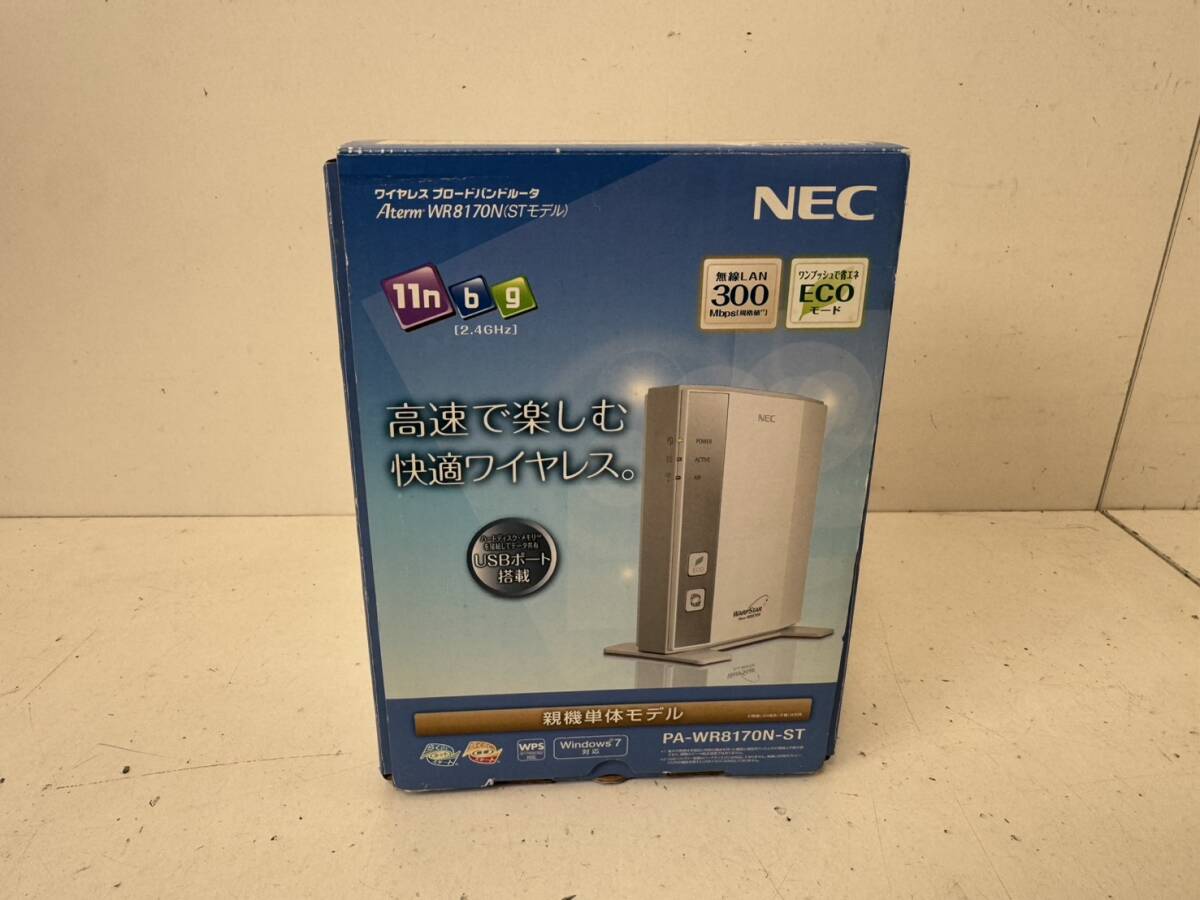 【未使用品】【NEC Aterm WR8170N STモデル PA-WR8170N-ST 無線ルーター 無線LAN Wi-Fiルーター 本体 アダプタ】拍卖