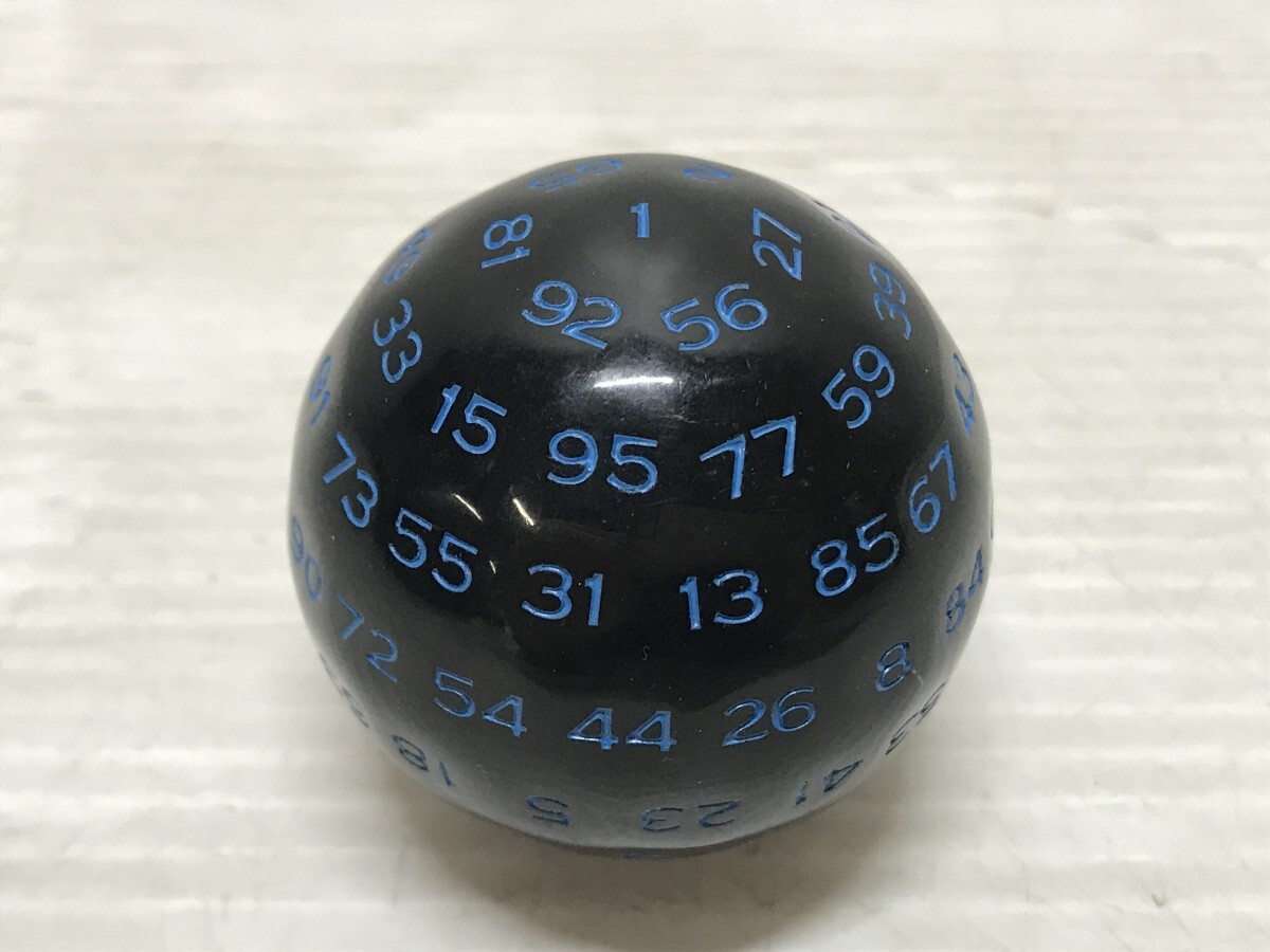 P/100面ダイス/黒青/サイコロ/ダイス/多面体サイコロ/百面ダイス/さいころ/P11.4-118加拍卖