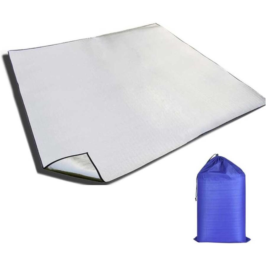 アルミシート 3XL 245*195cm 収納袋付 両面アルミ レジャーシート 銀マット キャンプ 厚手 断熱 冬 アルミマット シート拍卖