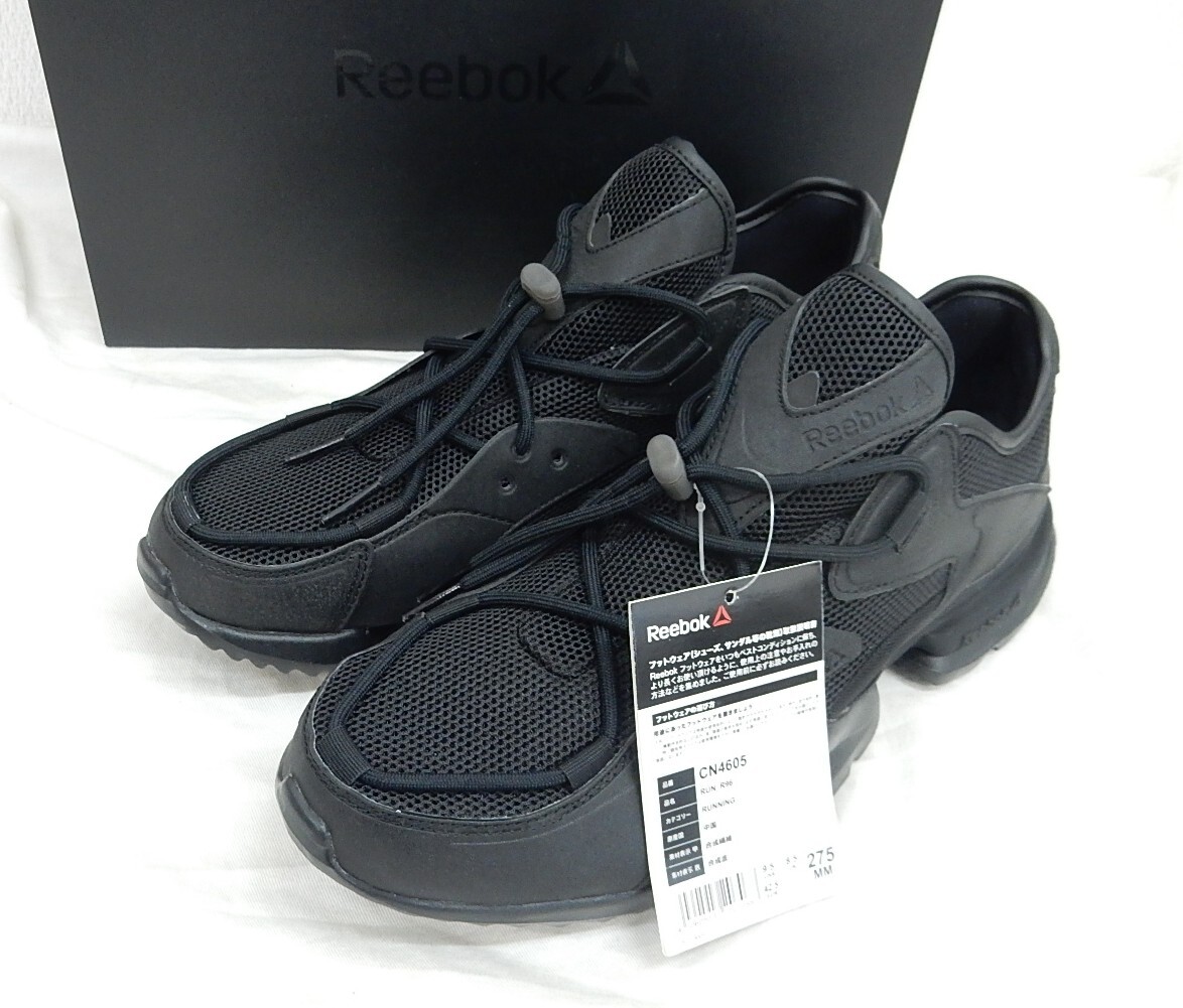 【未使用品】★タグ付 Reebok リーボック RUN R96 CN4605 ブラック スニーカー 27.5cm 元箱付拍卖