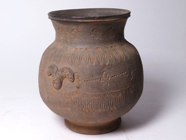 【12208】須恵器 耳付 花瓶(初品・買取品)拍卖