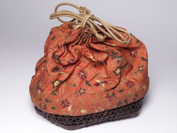 【12247】明治期 竹網 信玄袋(初品・買取品)拍卖